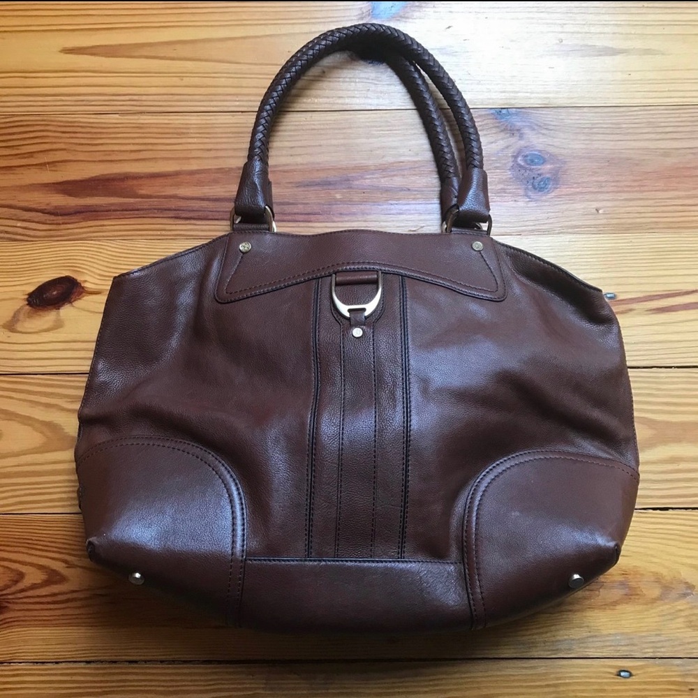 Cole Haan Brown Leather Trimmed Bag